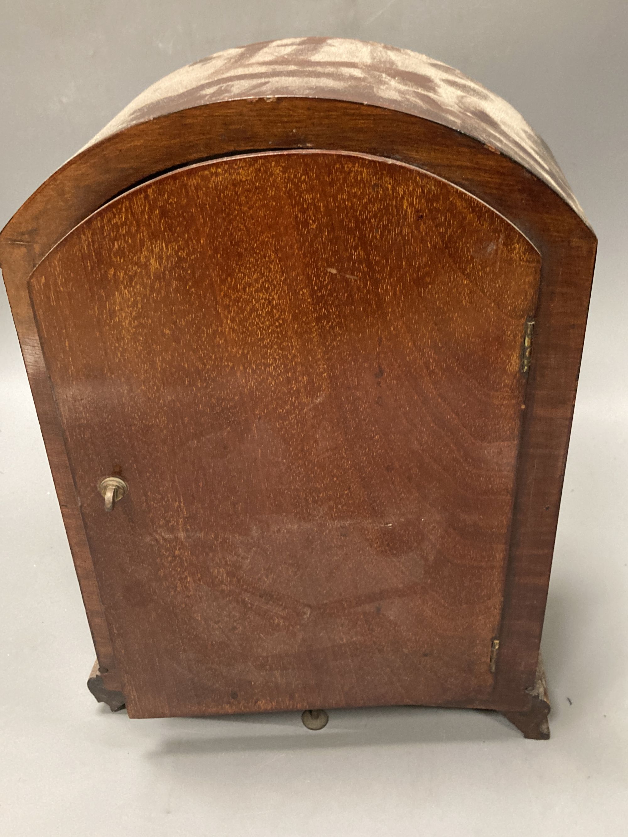 A Bulle mahogany electric mantel clock, height 32cm